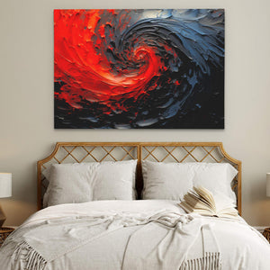 Dark Red Swirl - Luxury Wall Art