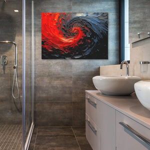 Dark Red Swirl - Luxury Wall Art