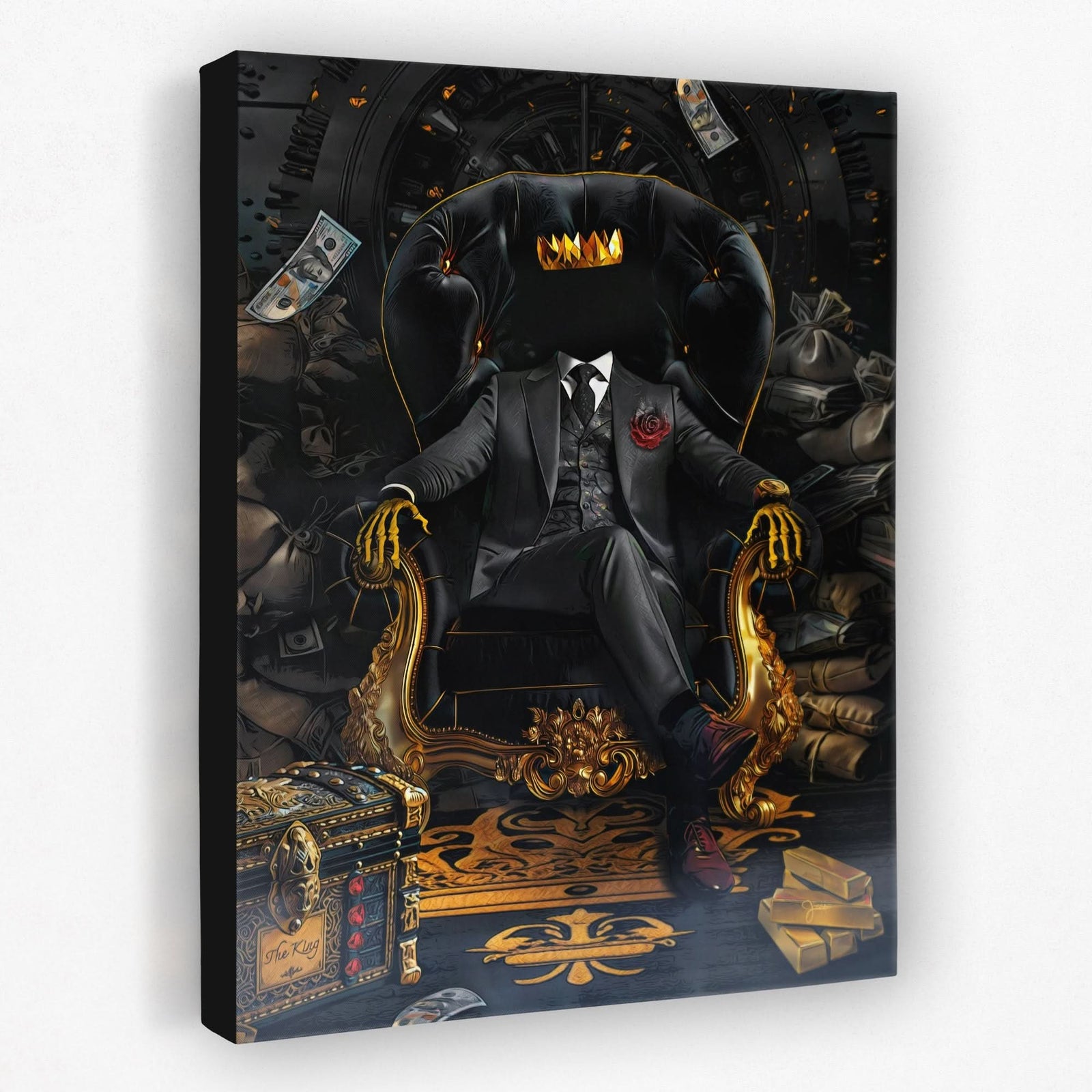 Dark Vault King - Bank Vault Canvas Wall Art