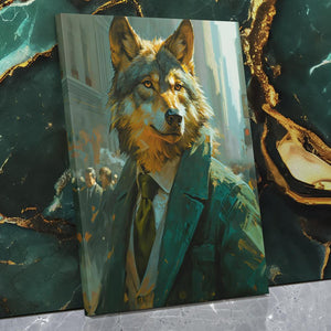 Day Trader Wolf - Luxury Wall Art