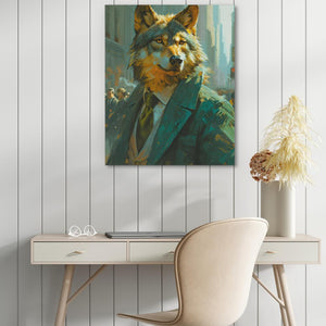 Day Trader Wolf - Luxury Wall Art