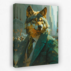 Day Trader Wolf - Luxury Wall Art