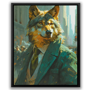 Day Trader Wolf - Luxury Wall Art