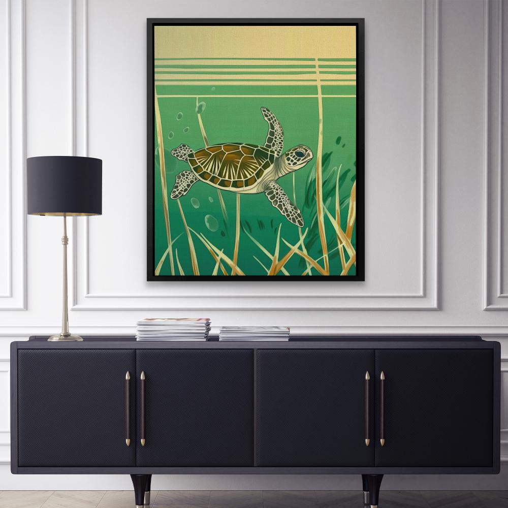 Daydreaming Turtle - Luxury Wall Art