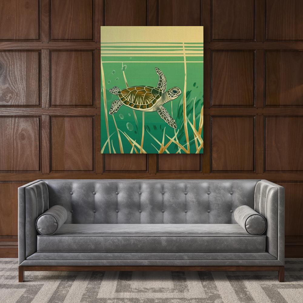 Daydreaming Turtle - Luxury Wall Art