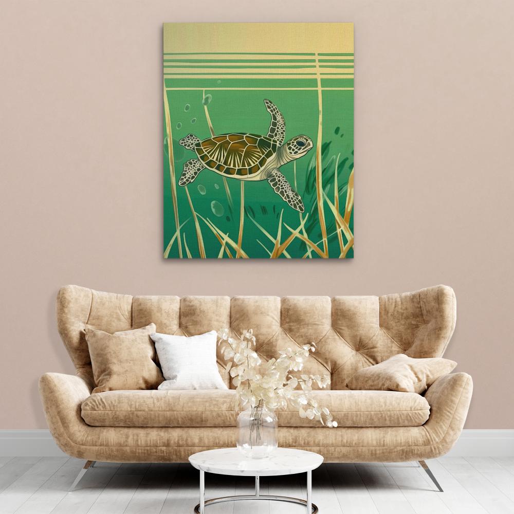 Daydreaming Turtle - Luxury Wall Art