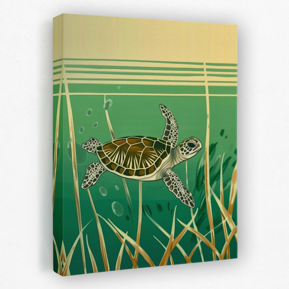 Daydreaming Turtle - Luxury Wall Art