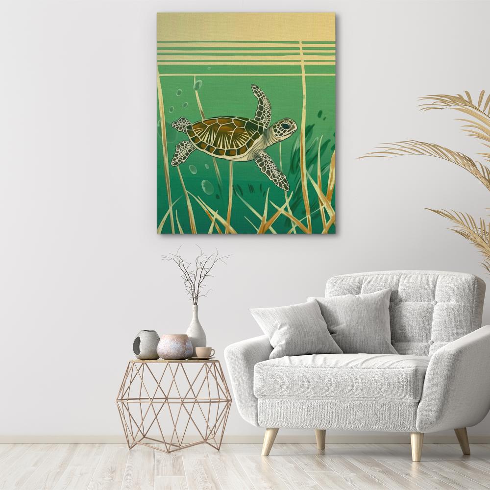 Daydreaming Turtle - Luxury Wall Art