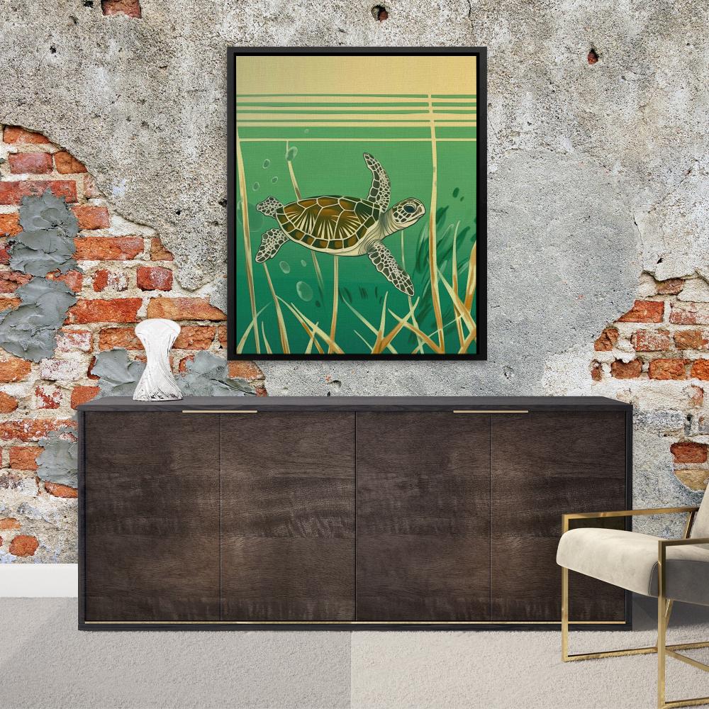 Daydreaming Turtle - Luxury Wall Art