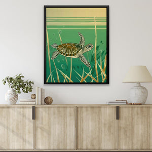 Daydreaming Turtle - Luxury Wall Art