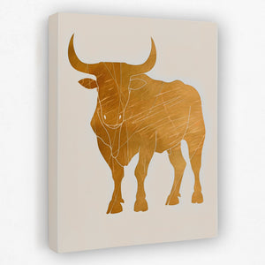 a picture of a bull on a white background