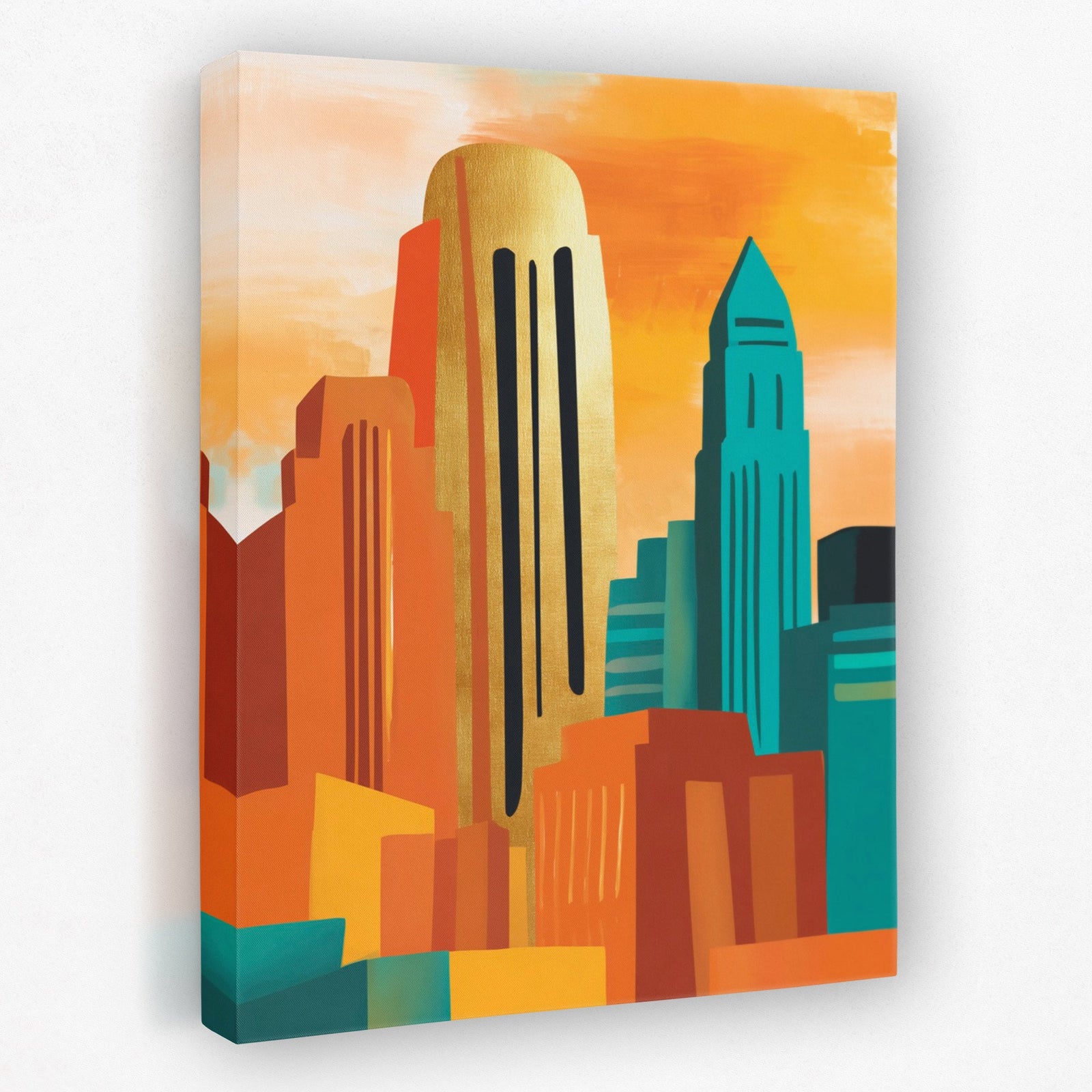 Deco Skyline Dawn - Luxury Wall Art