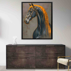 Decorated Gold Horse - Luxury Wall Art