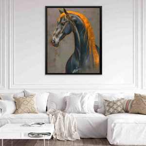 Decorated Gold Horse - Luxury Wall Art