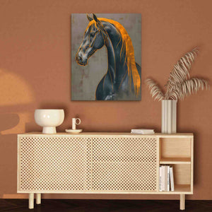 Decorated Gold Horse - Luxury Wall Art