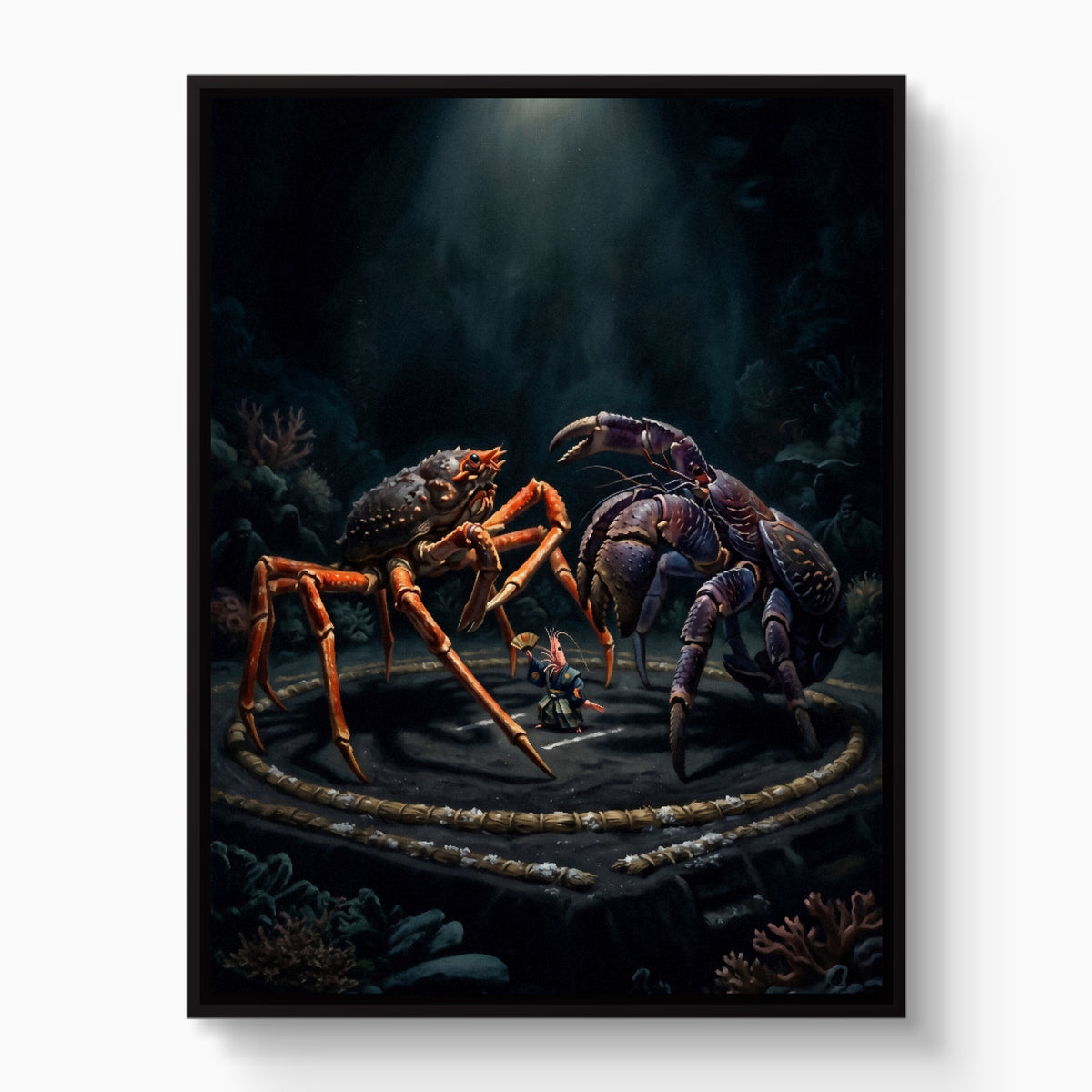 Deep Sea Sumo — deep sea sumo white studio framed black