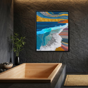 Deep Wave Sumi-e — Deep Wave Sumi e Bamboo Bathroom Port 16
