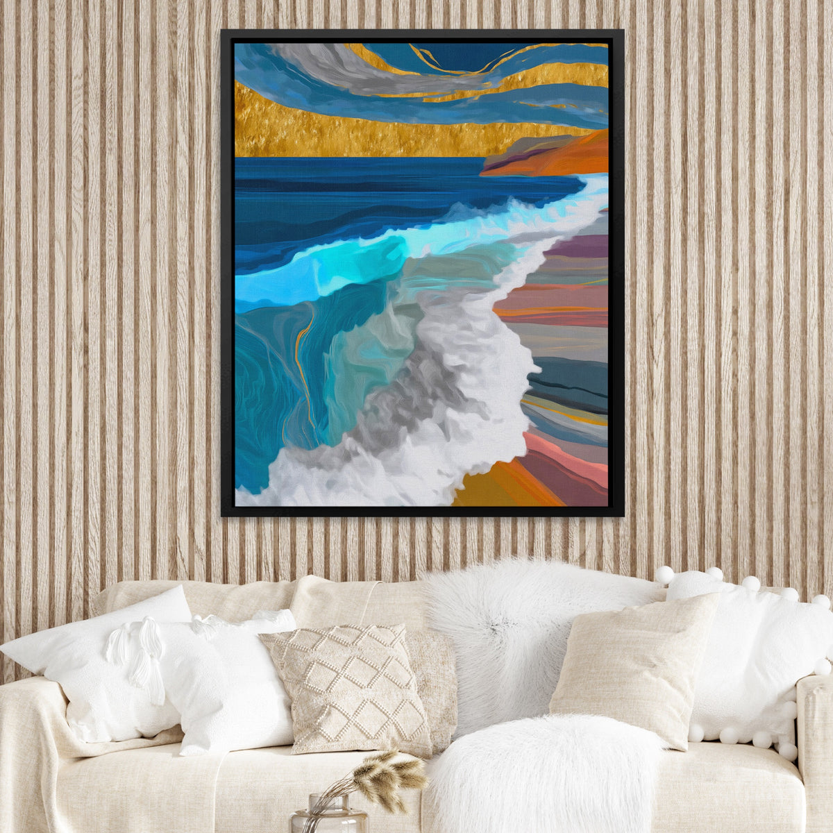 Deep Wave Sumi-e — Deep Wave Sumi e Boojie Vibe Couch Close Up 56
