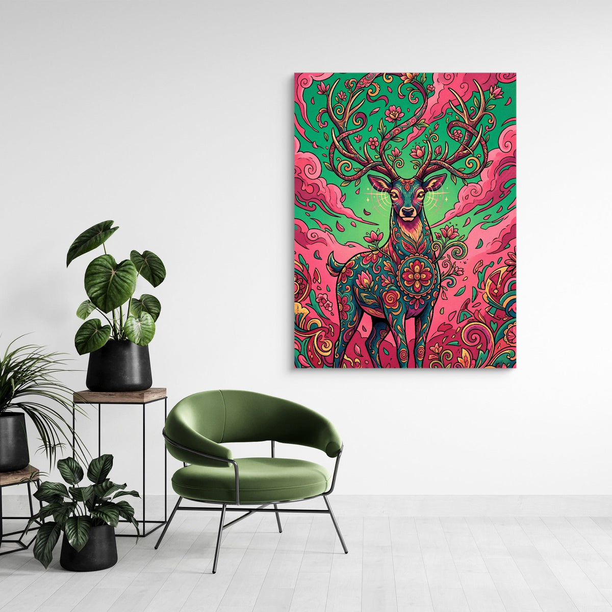 Deer Bloom - Luxury Wall Art