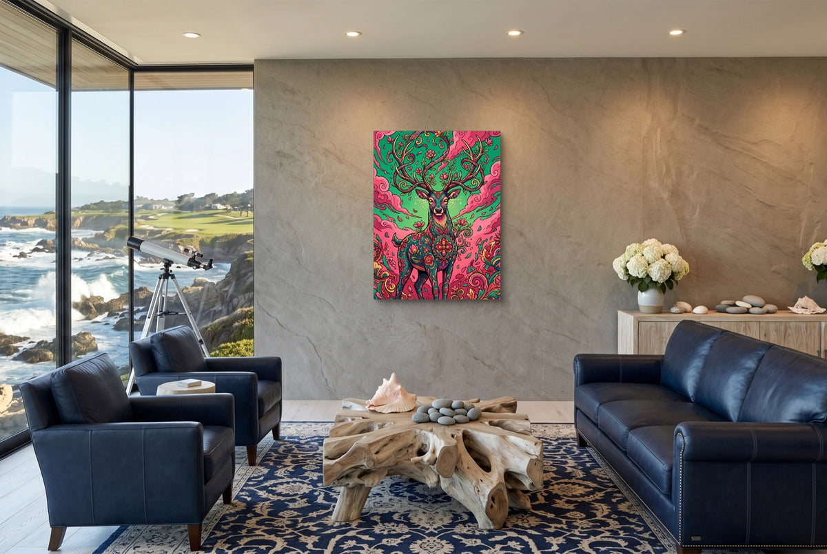 Deer Bloom - Luxury Wall Art