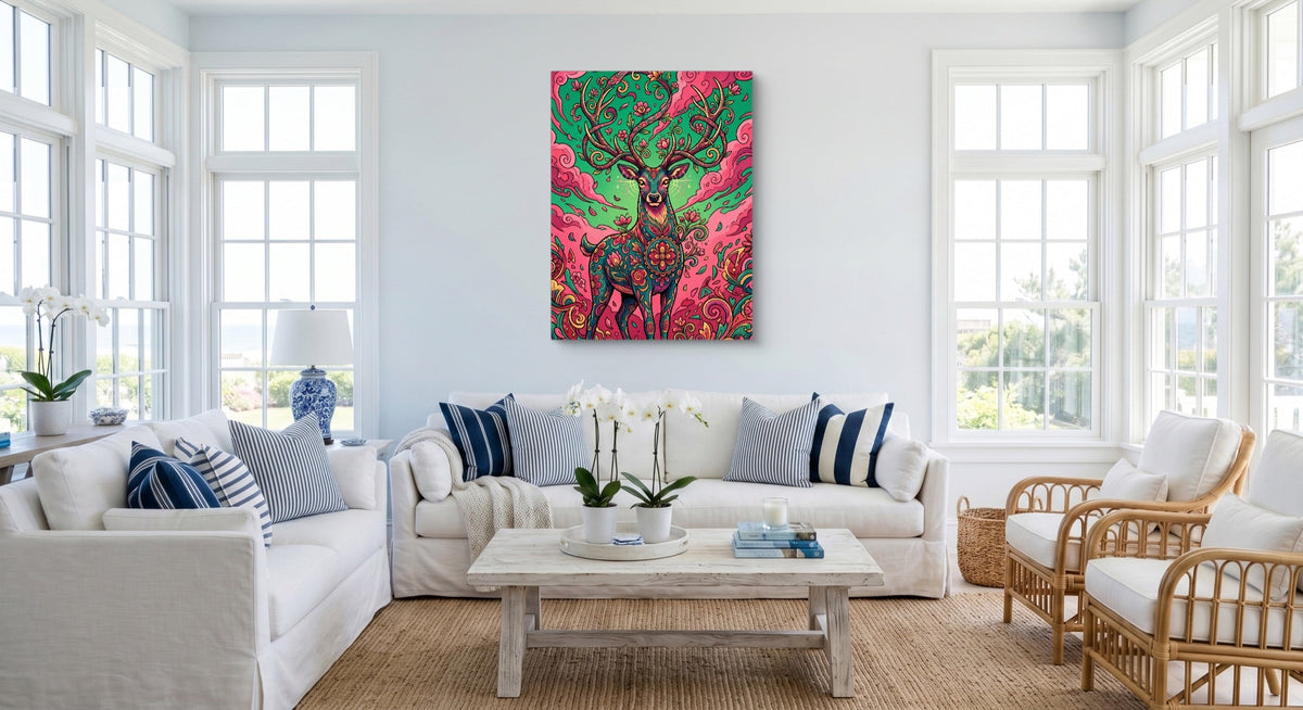 Deer Bloom - Luxury Wall Art