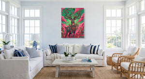 Deer Bloom - Luxury Wall Art