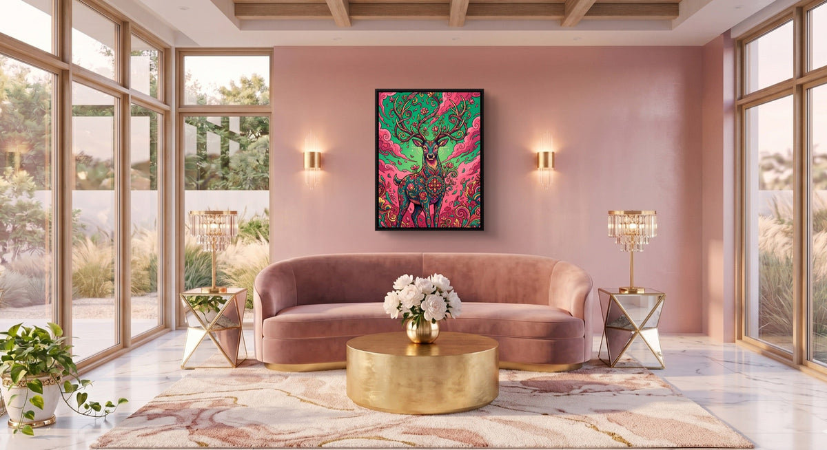 Deer Bloom - Luxury Wall Art