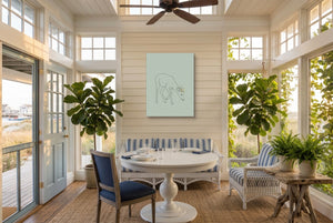 Deer Golden Grazing — deer golden grazing sunroom with furniture 1port flush print