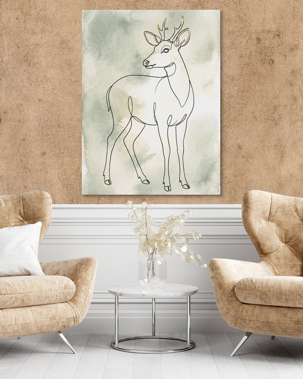 Deer Golden Line in a room