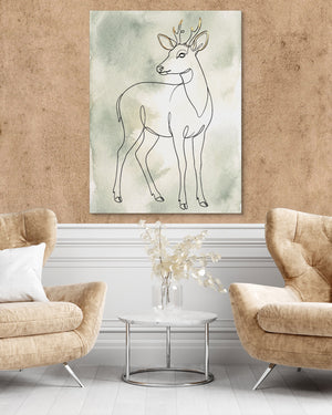 Deer Golden Line — deer golden line psd clay wall tan chairs 1port flush print