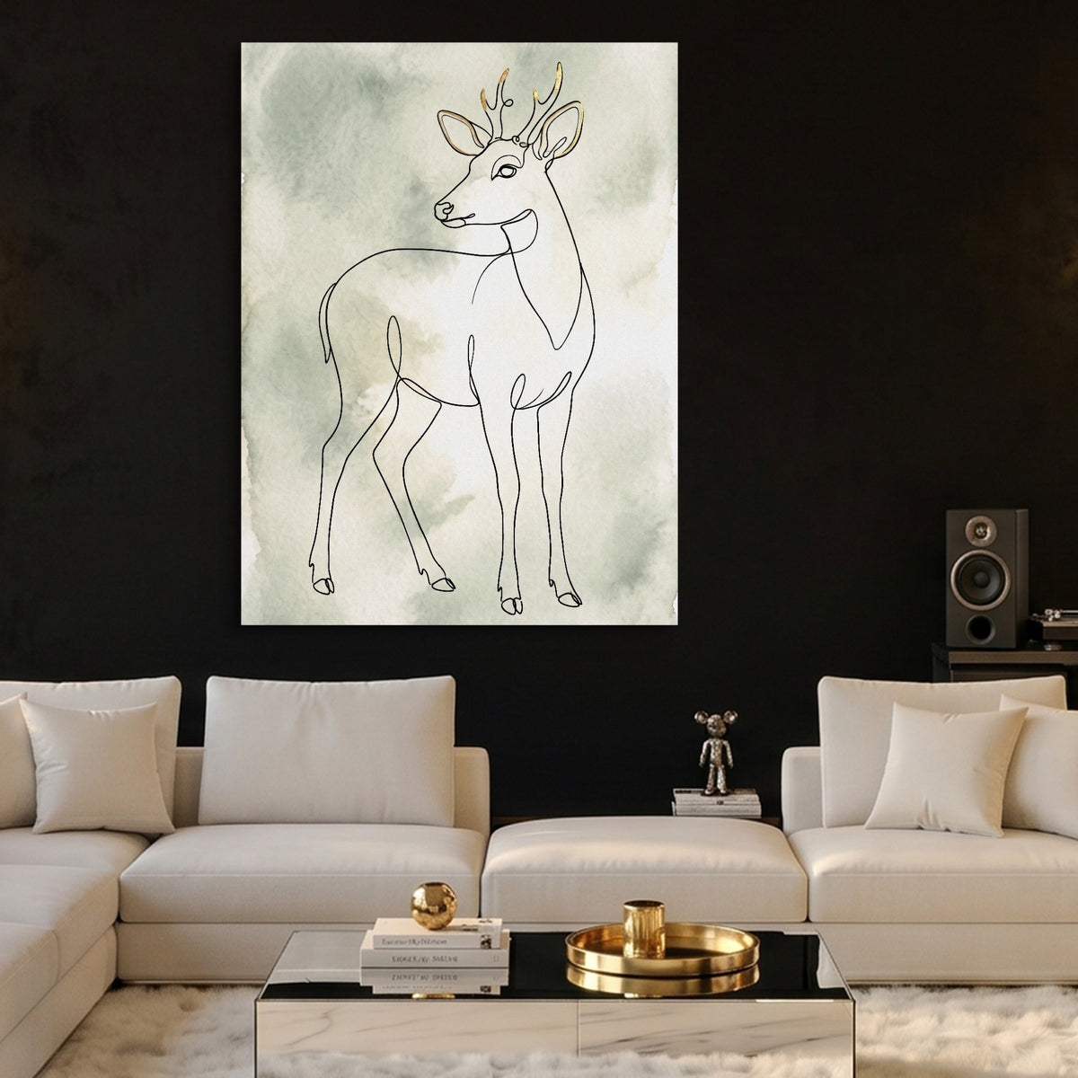 Deer Golden Line — deer golden line sq hype beast 1port flush print