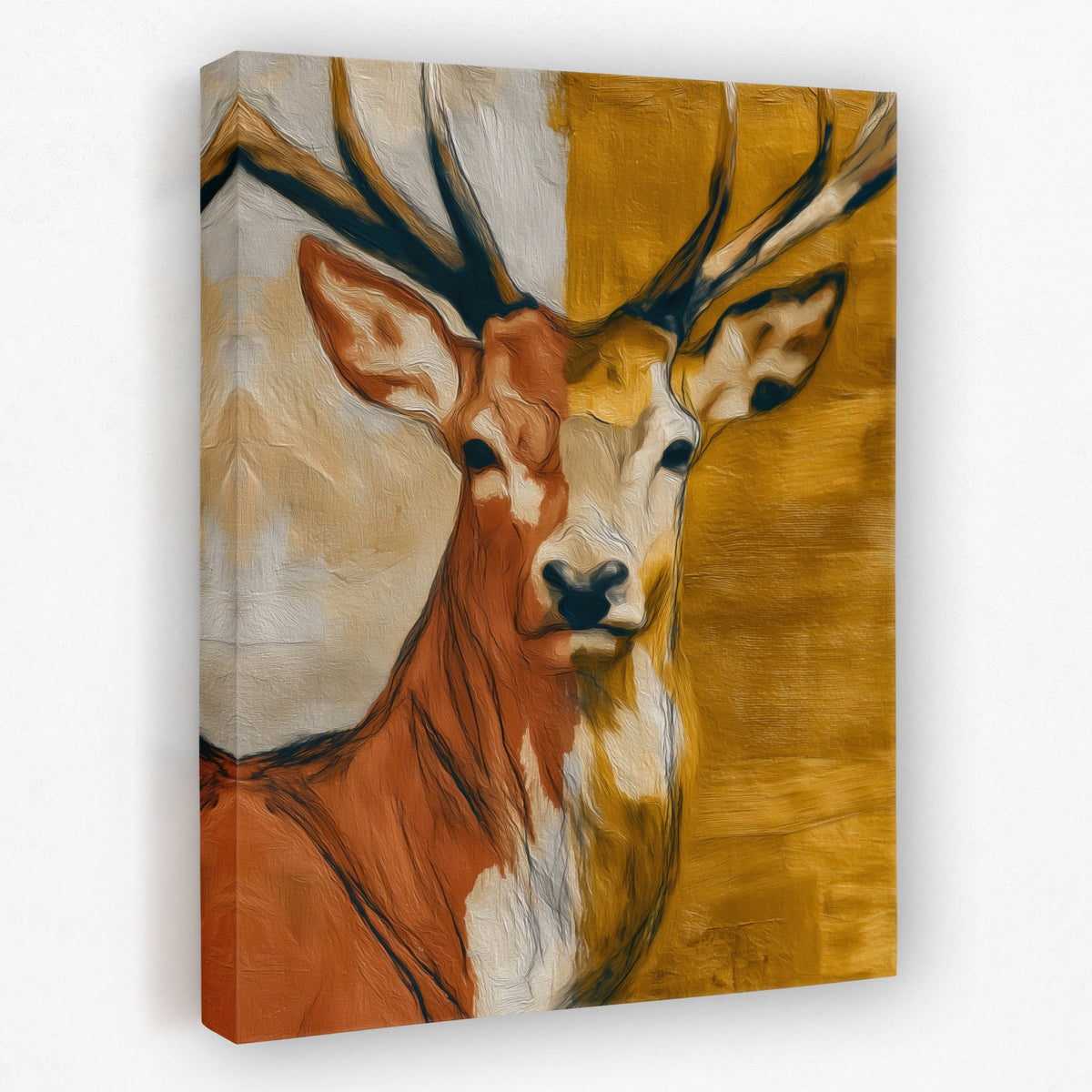 Deer Golden Profile — Deer Golden Profile Portrait   Side View   Mirror 277