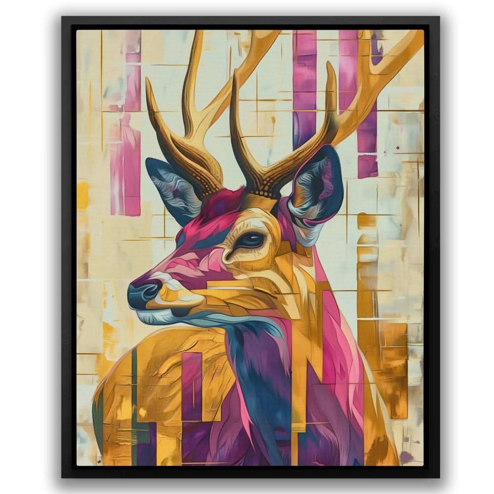 Deer of Light - Animals Canvas Wall Art