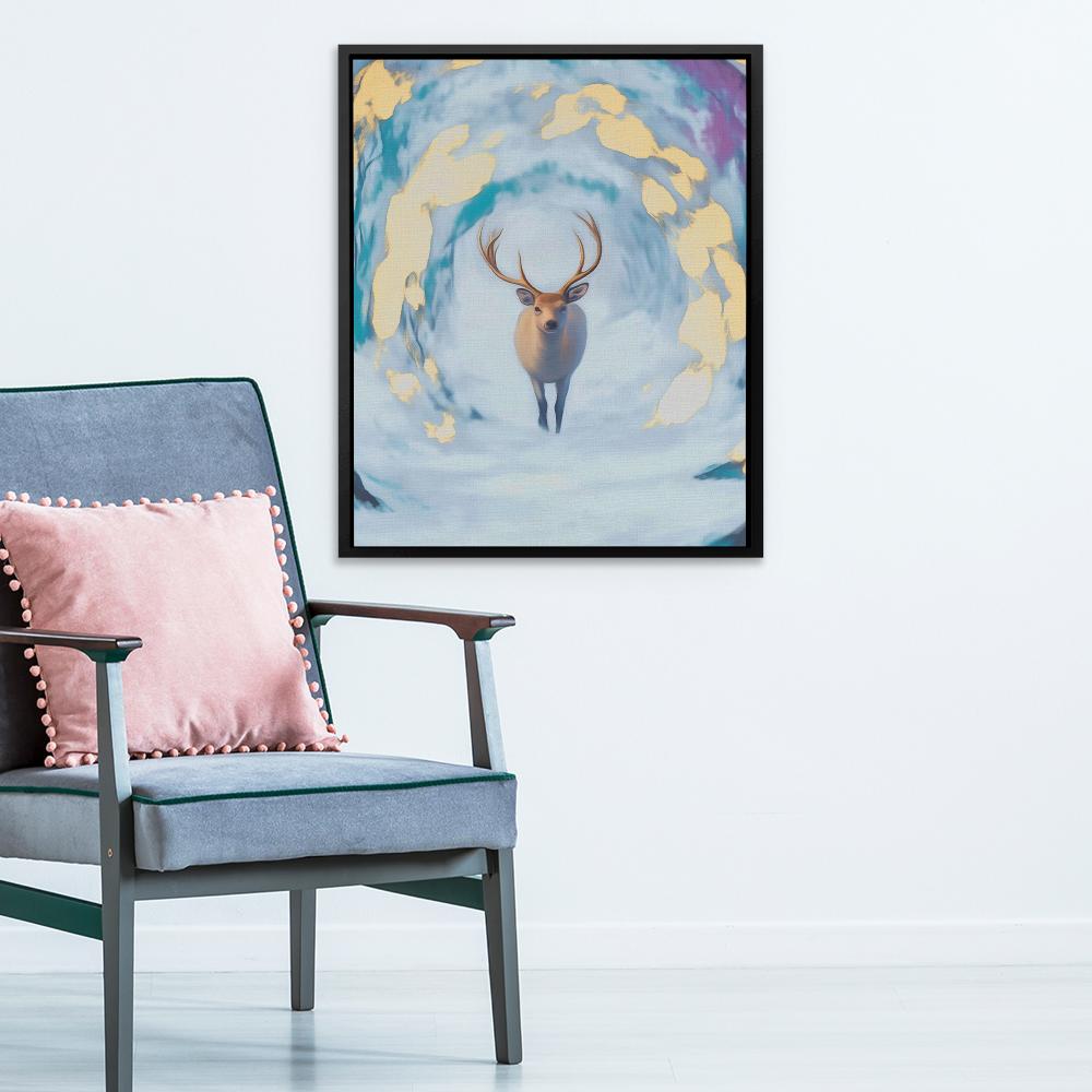 Deer of the Snowstorm - Luxury Wall Art