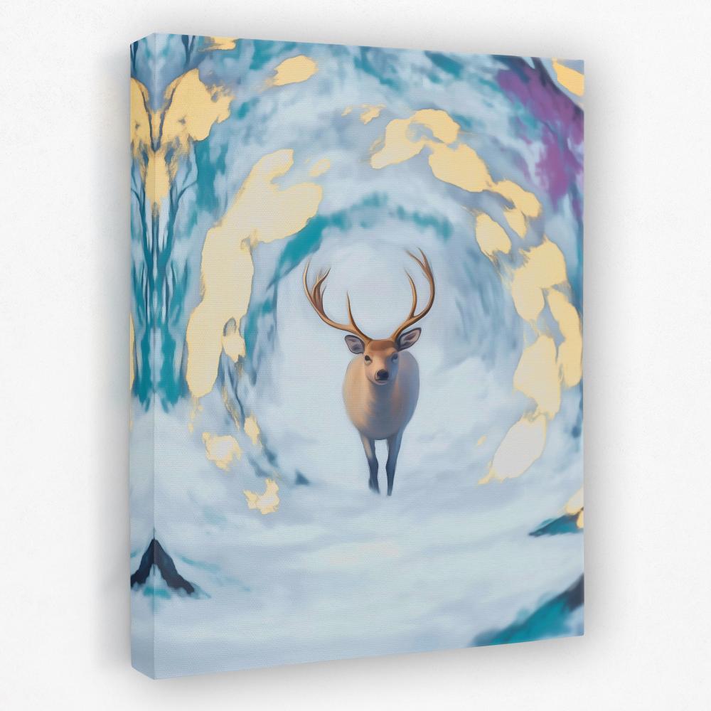 Deer of the Snowstorm - Luxury Wall Art