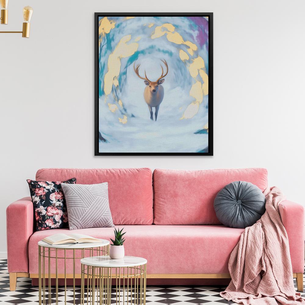 Deer of the Snowstorm - Luxury Wall Art