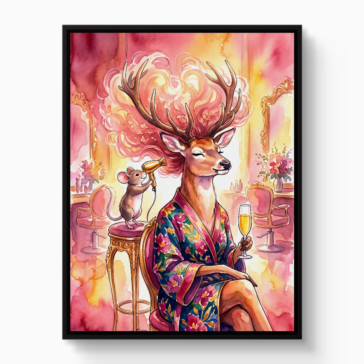 Deer's Styling Session — deer's styling session white studio framed black