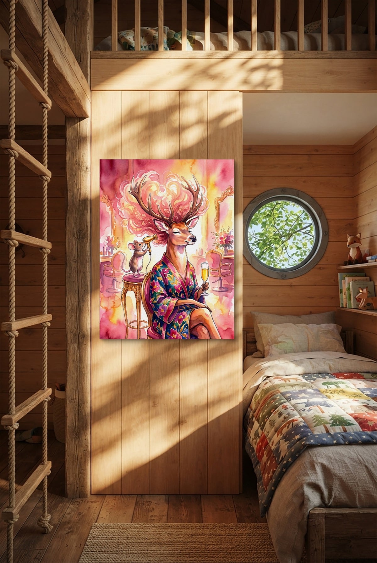 Deer's Styling Session — deer's styling session p bedroom with loft area 1port flush print