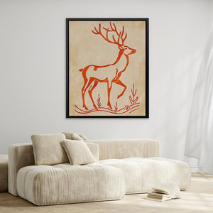 Deer Silhouette - Luxury Wall Art