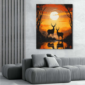 Deer's Refuge - Luxury Wall Art