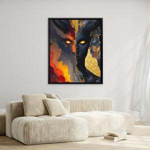 Demon's Golden Fire - Luxury Wall Art