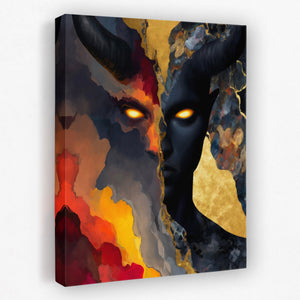 Demon's Golden Fire - Luxury Wall Art