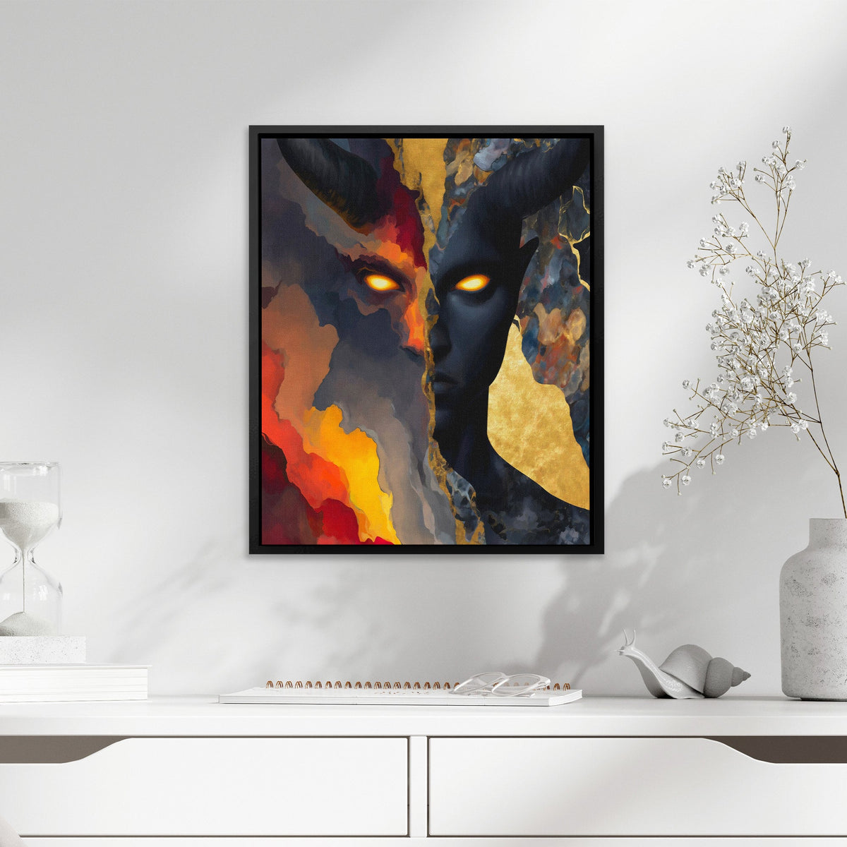 Demon's Golden Fire - Luxury Wall Art