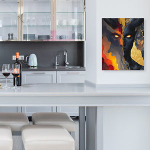 Demon's Golden Fire - Luxury Wall Art