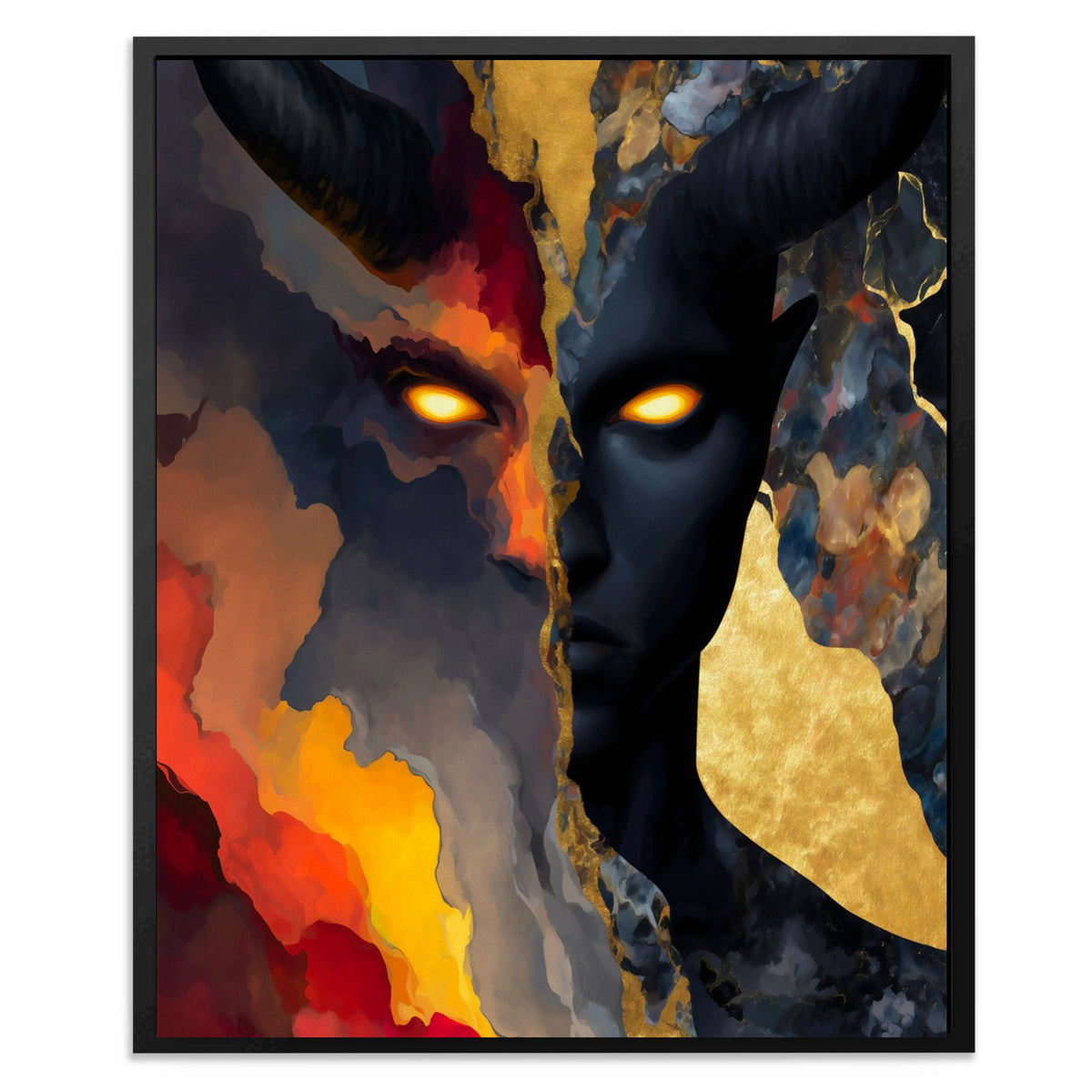 Demon's Golden Fire - Luxury Wall Art
