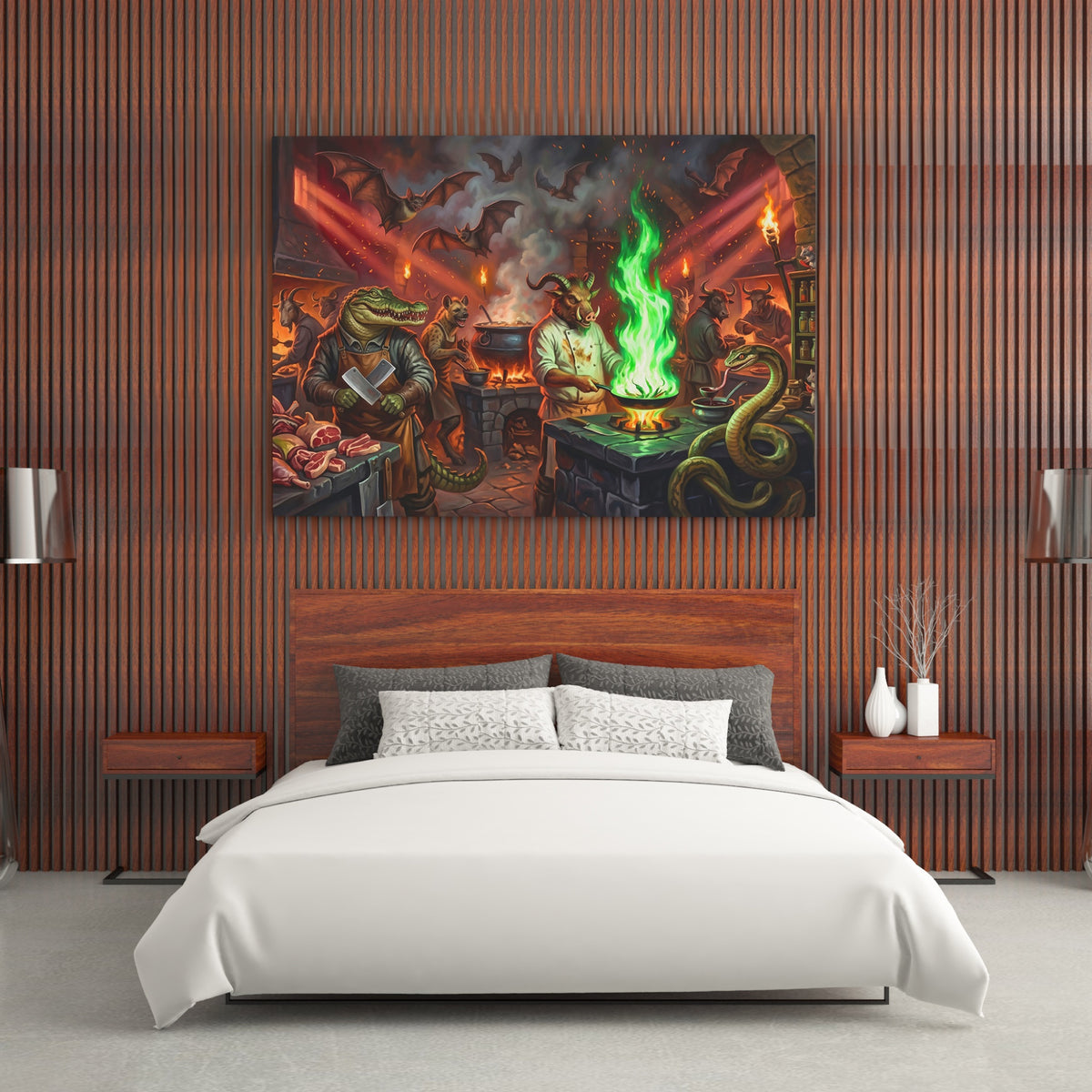 Demons Hellfire Chef — Demons Hellfire Chef Wood Bedroom   Landscape 197