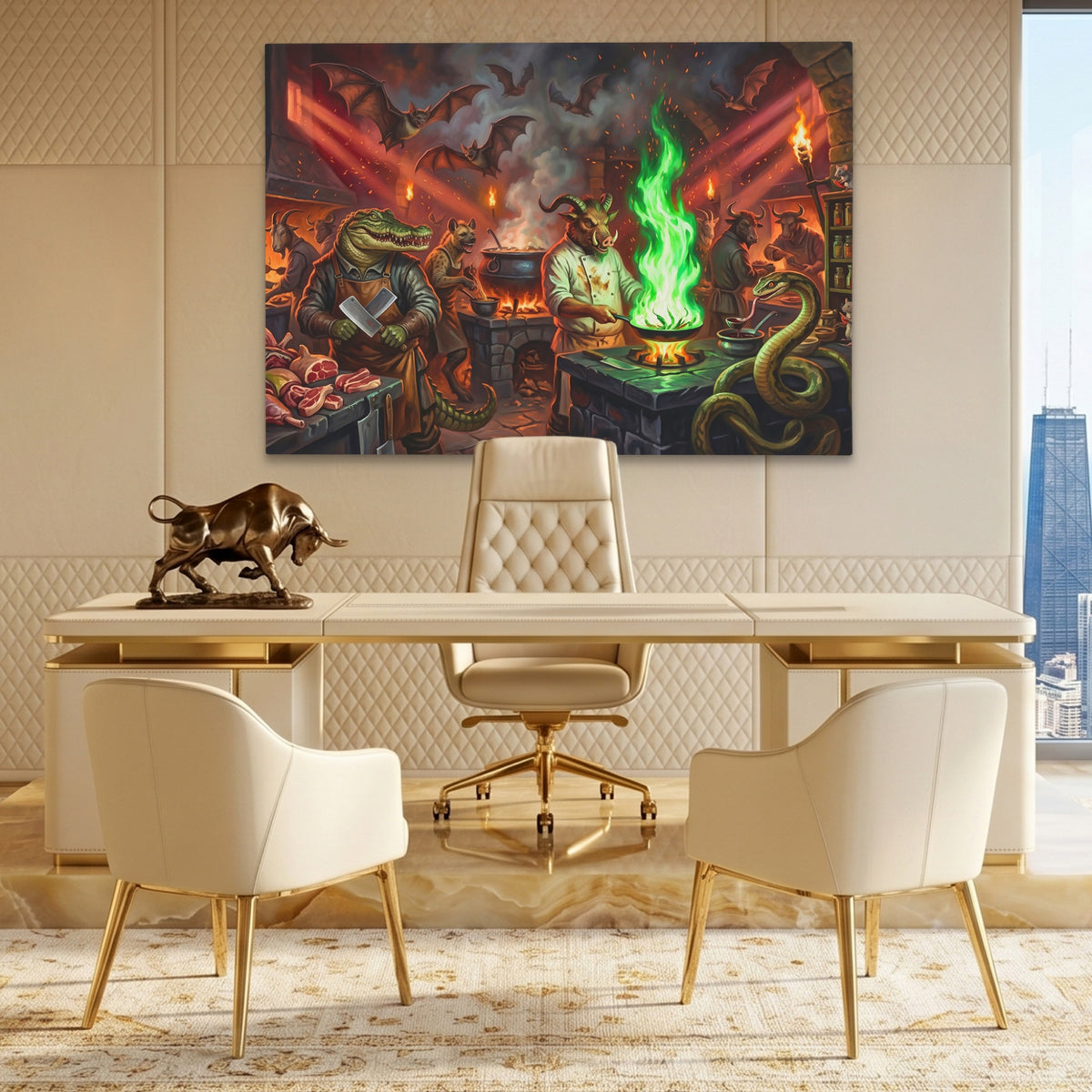 Demons Hellfire Chef — Demons Hellfire Chef Lux Gold Bull Land 101