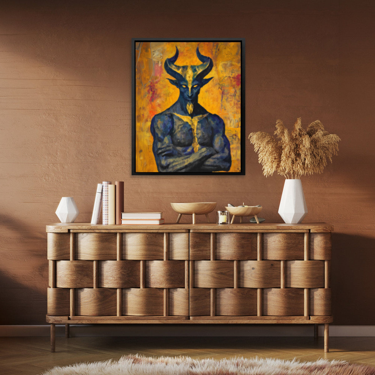 Demon's Sacred Meditation - Luxury Wall Art