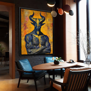 Demon's Sacred Meditation - Luxury Wall Art