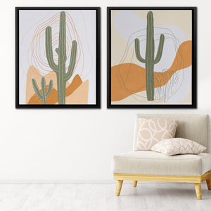 Desert Cactus Duo - Luxury Wall Art